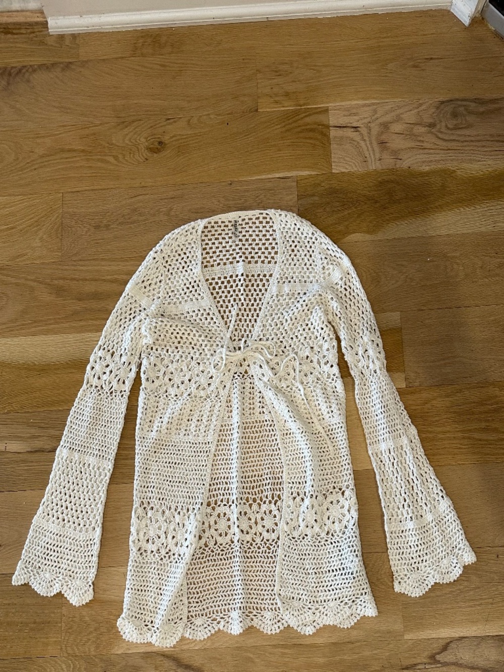 Forever 21 Crochet Tie Tunic Mini Dress Size S